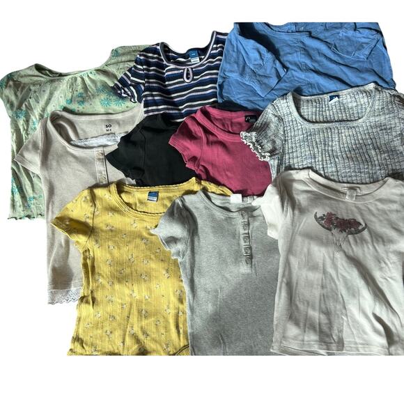 Old Navy Other - Girls Short Sleeve Shirt Lot, Size 7/8, Multicolor, Summer, Small
